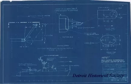 Blueprint - Outboard Lighting Arrg. & 20 Pt. White Light Details,
63' ARB Mk III