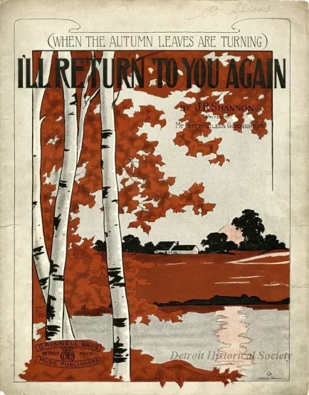 Music, Sheet - (When the Autumn Leaves are Turning) I'll Return to You Again