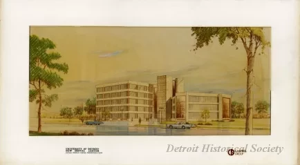 Drawing - University of Detroit New Dental Center, Detroit Medical Center, Professional Plaza