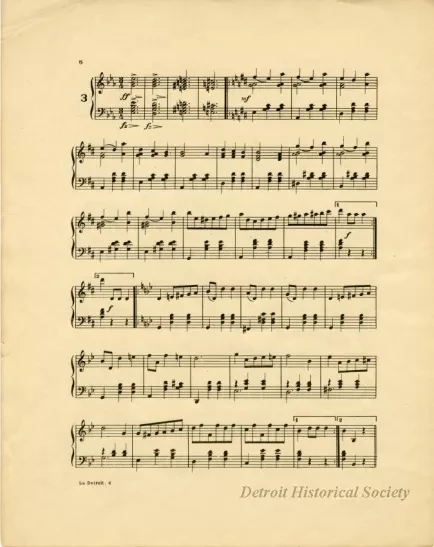 Music, Sheet - La Detroit Waltzes