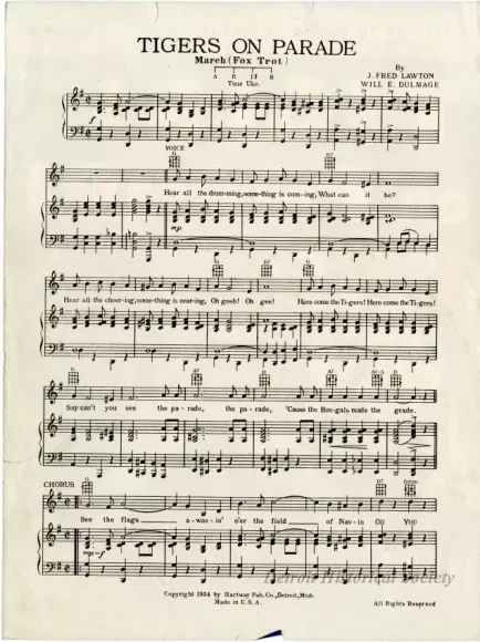 Music, Sheet - Tigers on Parade
