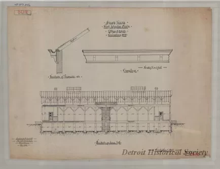 Drawing, Architectural - Store House, Fort Wayne, Michigan.
Office A.A.Q.M., November, 1889
