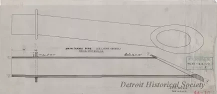 Drawing, Technical - Main Haws[e] Pipe, U. S. Light Vessel