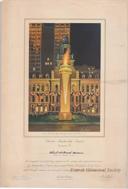 Poster - Torch Drive United Foundation,
Charter Membership Award