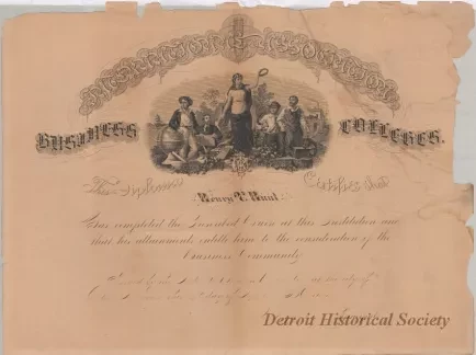 Diploma - Henry T. Hunt Diploma
[Detroit Business University]