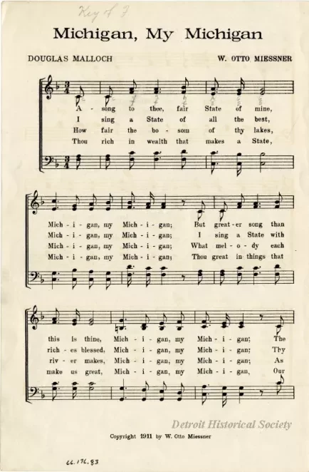 Music, Sheet - Michigan, My Michigan