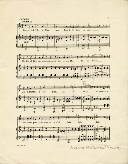 Music, Sheet - Old Belle Isle