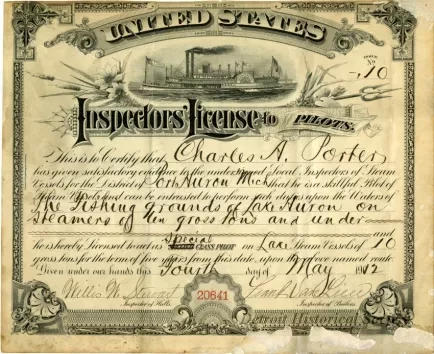 License, Occupational - United States Inspectors License to Pilots