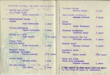 Program, Concert