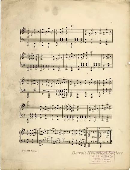 Music, Sheet - Detroit '99