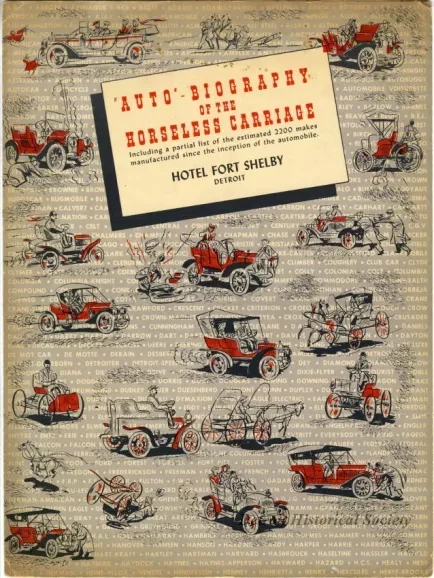 Menu - Auto Biography of the Horseless Carriage,
Hotel Fort Shelby