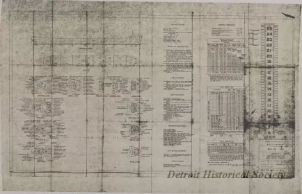 Drawing, Technical - Hull No. 424, Capacity Arrangement and Data Sheet
[SS Richard M. Marshall, SS John Dykstra, SS Benson Ford]