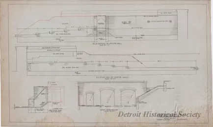 Drawing, Technical - Elevations of Wall, New Sally Port,
Fort Wayne, Michigan