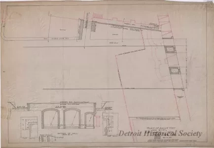 Drawing, Technical - Plan of Sally Port,
Fort Wayne, Michigan