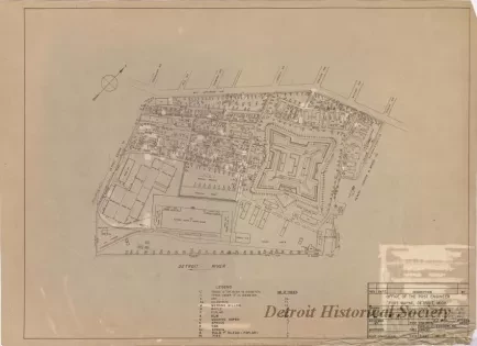 Drawing, Architectural - Office of the Post Engineer, Fort Wayne, Detroit, Michigan -
Landscape Development Plan (Tree Cover), Ft. Wayne, Detroit, Mich., 
as Completed for FY 1962