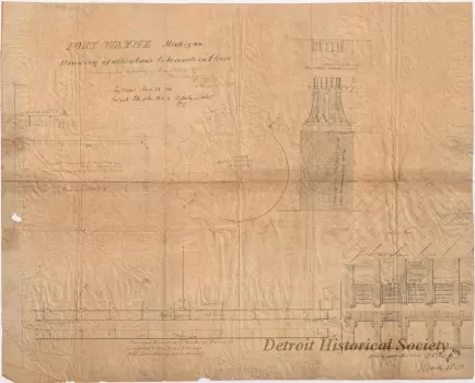 Drawing, Architectural - Fort Wayne, Michigan,
Drawing of Alterations to be Made in Floors