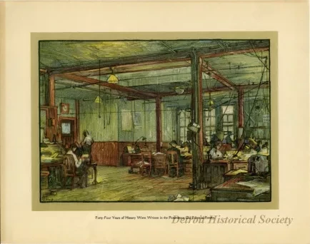 Print - Forty-Four Years of History Were Written in the Picturesque Old Editorial Rooms