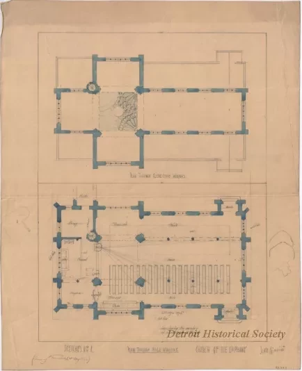 Drawing, Architectural - Sketches No. 1, Plan Through Aisle Windows,
Church of the Epiphany