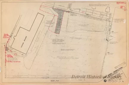 Blueprint - Exist. Cond. - Demolition, 
Historic Fort Wayne Parade Grounds Construction