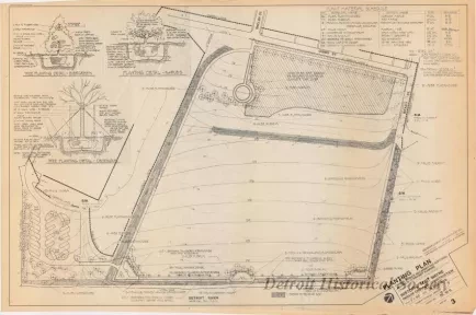 Blueprint - Planting Plan,
Historic Fort Wayne Parade Grounds Construction