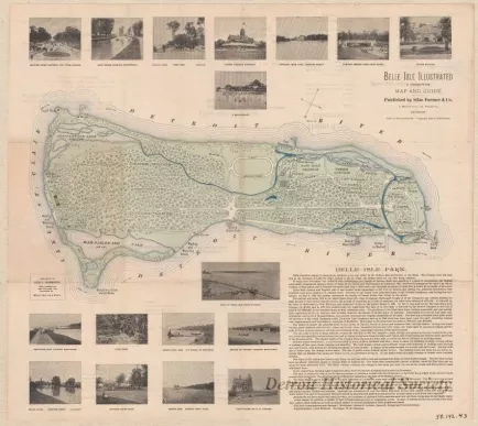Map - Belle Isle Illustrated - 
A Descriptive Map and Guide