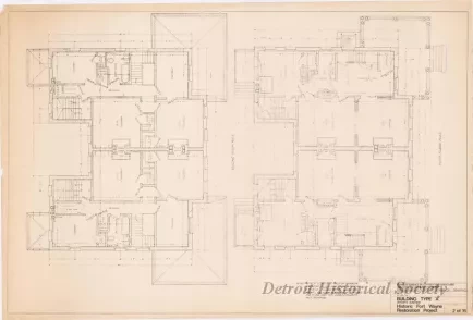 Blueprint - Building Type A,
Historic Fort Wayne Restoration Project
