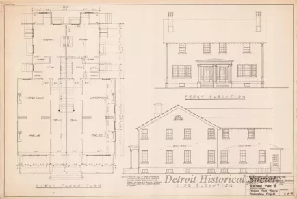Blueprint - Building Type B,
Historic Fort Wayne Restoration Project