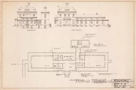 Blueprint - Building No. 209,
Historic Fort Wayne Restoration Project