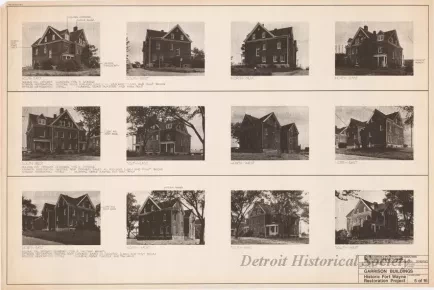 Blueprint - Garrison Buildings [Nos. 102, 103, 104],
Historic Fort Wayne Restoration Project