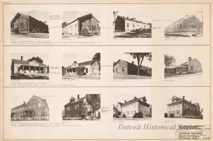 Blueprint - Garrison Buildings [Nos. 202, 205, 207],
Historic Fort Wayne Restoration Project