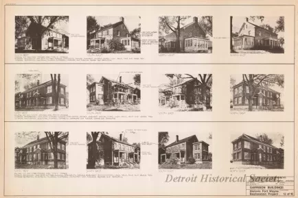 Blueprint - Garrison Buildings [Nos. 213, 214, 215],
Historic Fort Wayne Restoration Project