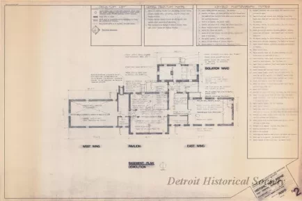 Blueprint - Historic Fort Wayne,
Post Hospital Restoration