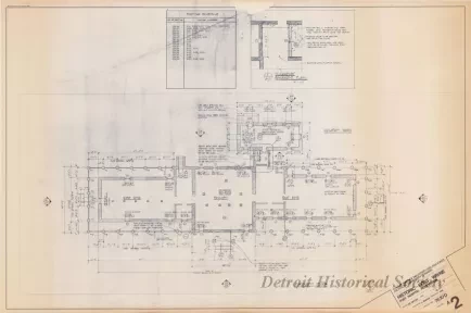 Blueprint - Historic Fort Wayne,
Post Hospital Restoration