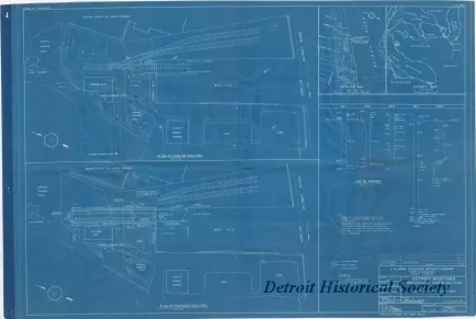 Blueprint - Detroit Boat Yard -
Modification of Existing Facilities;
Plans, Location & Vicinity Maps