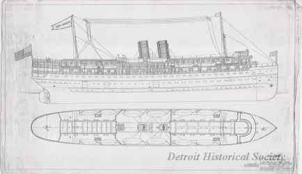 Drawing, Technical - SS South American,
Built in 1915 by G. L. [Great Lakes] Engineering Works