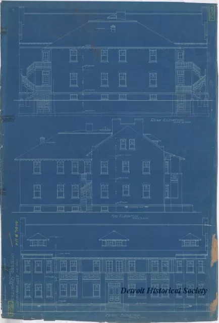 Blueprint - Officers Quarters - 4 Officers
[Building No. 116]