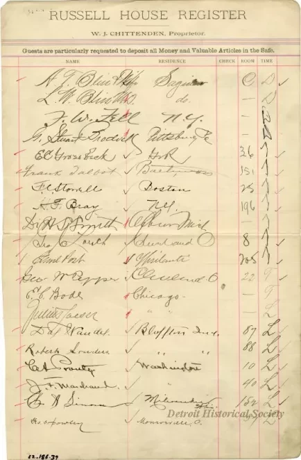 Register - Russell House Register