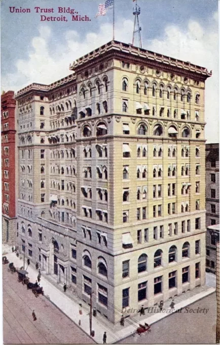 Postcard - Union Trust Bldg., Detroit, Mich.