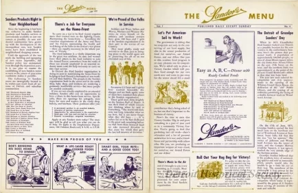 Menu - The Sanders Menu, Vol. 1, No. 4