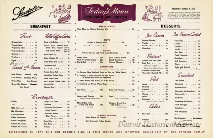 Menu - The Sanders Menu, Vol. 2, No. 4