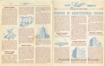 Menu - The Sanders Menu, Vol. 3, No. 2