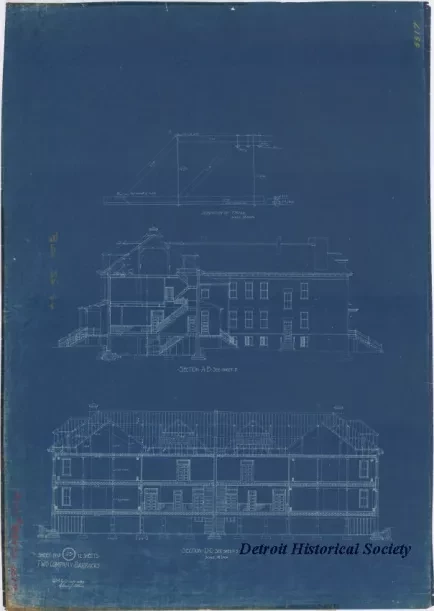 Blueprint - Two Company Barracks
[Building No. 308 & 311]