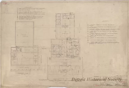 Drawing, Architectural - Michigan Military District, 
Office of the Post Engineer, Fort Wayne, Detroit, Michigan -
Proposed Prisoner Holding Area & Office [Building 302]