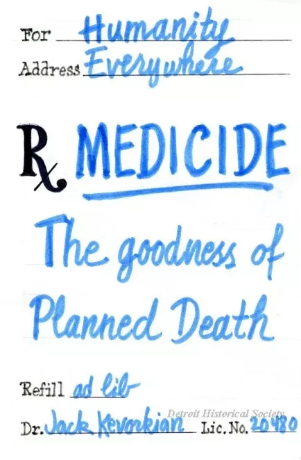 Drawing - Medicide; The goodness of Planned Death