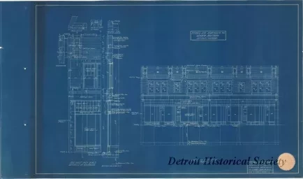 Blueprint - Stores and Apartments for Grabow Brothers, Detroit, Michigan