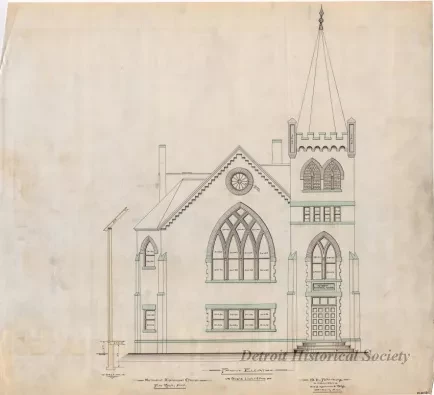 Drawing, Architectural - Front Elevation, Side Elevation