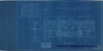 Blueprint - Theatre, Store & Office Building,
Detroit, Michigan