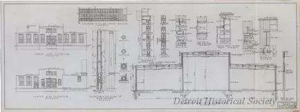 Drawing, Architectural - Branch Factory at Hillsdale, Michigan,
for Richard Bros. Die Works, Detroit, Michigan