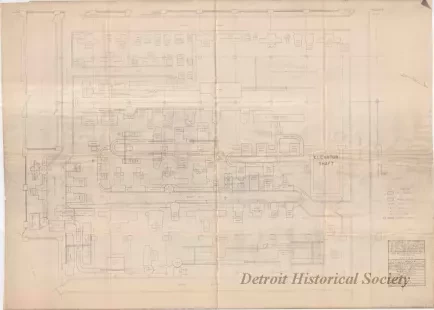 Blueprint - Hupp Motor Car Corporation, Detroit, Michigan - 
Plant Layout