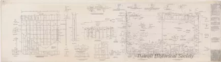 Drawing, Technical - SS Detroit Edison Lengthening -
Midship Section and Transverse Bulkhead
